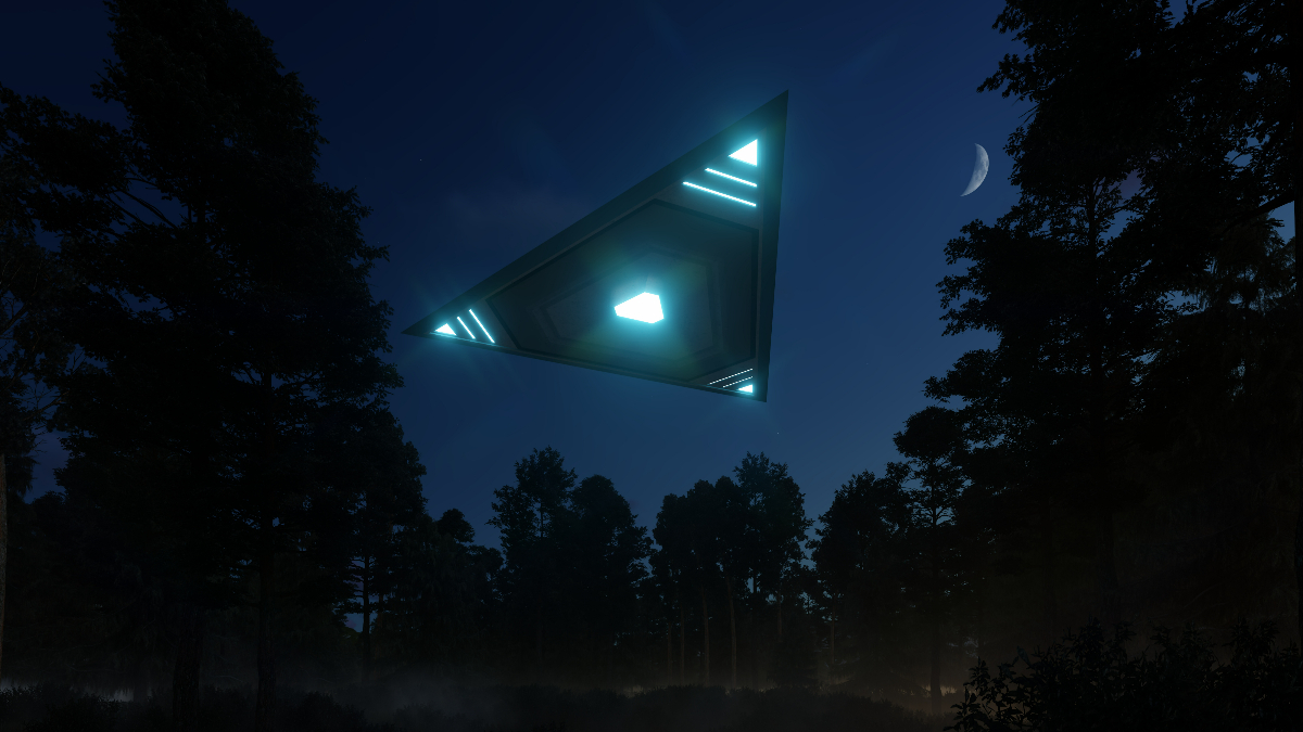 Lighted UFO - 1200 x 600